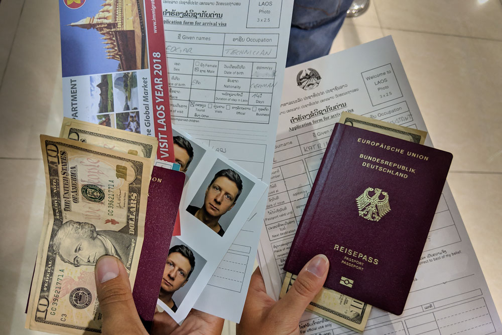 Beantragung eines Visa on arrival in Laos